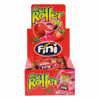 Fini Mini Roller Erdbeere  Fruchtgummiband 20g, in...