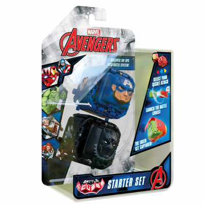 MARVEL Avengers Battle  Cubes Cap / Black Panther, Neuauflage des Klassikers Schere, Stein, Papier,, Wahl befindet sich unter abnehmbarer Kopfverkleidung,, ab 3 Jahren, Boti