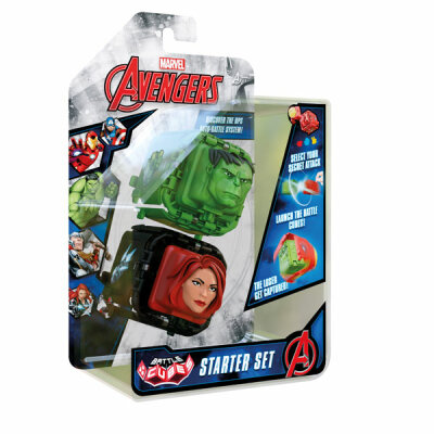 MARVEL Avengers Battle  Cubes Hulk / Black Widow, Neuauflage des Klassikers Schere, Stein, Papier,, Wahl befindet sich unter abnehmbarer Kopfverkleidung,, ab 3 Jahren, Boti