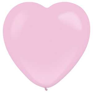 50 Herzballons, Standard Pink, 30 cm
