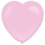 50 Herzballons, Standard Pink, 30 cm