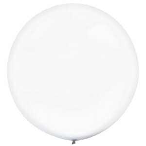 4 Latexballons Standard Weiß, 60 cm