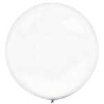 4 Latexballons Standard Weiß, 60 cm