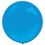 4 Latexballons Standard Royalblau, 60 cm