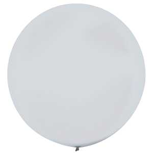 4 Latexballons Metallic Silber, 60 cm