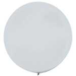 4 Latexballons Metallic Silber, 60 cm