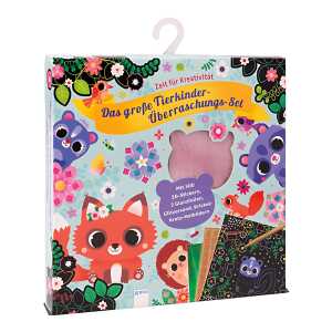 Das große Tierkinder - Überraschungs-Set, 2 Krickel-Kratz-Malbilder