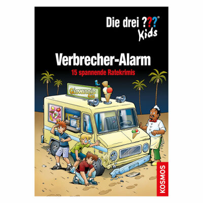 Die drei ??? Kids  Verbrecher-Alarm, Krimibuch von Ulf Blanck, Boris Pfeiffer und U. Smialkowski,, 104 Seiten, ab 8 Jahren, Kosmos