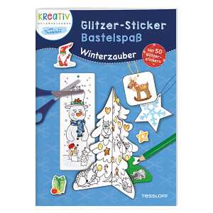 Glitzer-Sticker Bastelspaß Winterzauber, Bastelheft,