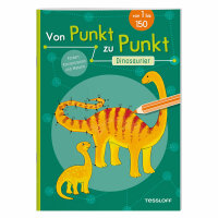 Von Punkt zu Punkt  Dinosaurier Von 1 bis 150, Malbuch,...