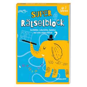 Super Rätselblock ab 7 Jahren, Beschäftigungsheft, Suchbilder,