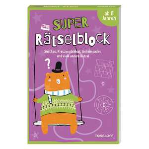 Super Rätselblock ab 8 Jahren, Beschäftigungsheft, Sudokus,