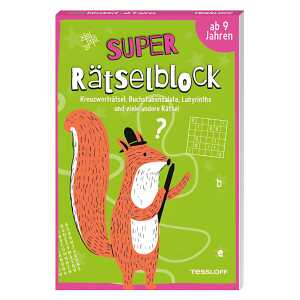Super Rätselblock ab 9 Jahren, Beschäftigungsheft, Kreuzworträtsel