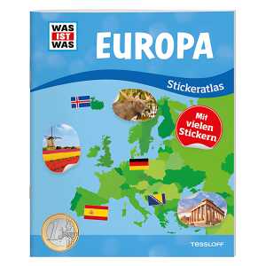 WAS IST WAS Stickeratlas Europa, Beschäftigungsbuch mit 100 Stickern