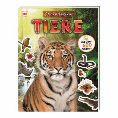 Sticker-Lexikon Tiere  mit über 600 Stickern,, 72 Seiten, ab 4 Jahren, Dorling Kindersley Verlag