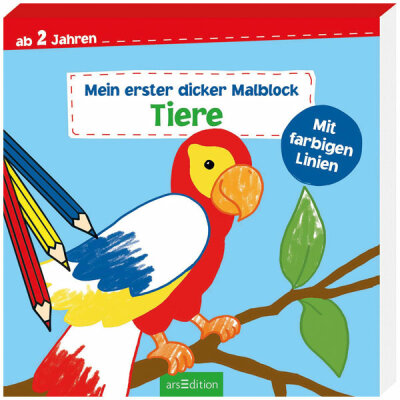 Mein erster dicker  Malblock Tiere, ab 2 Jahren, ars Edition