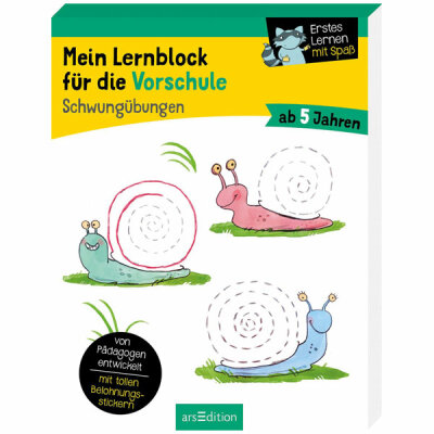 Mein Lernblock für die  Vorschule Schwungübungen, Buch von Hannah Lang, ab 5 Jahren, ars Edition