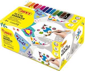 JOVI DECOR Textilmarker 48er Schachtel, farbig sortiert