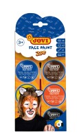 JOVI FACE PAINT ZOO Schminke 6 Dosen farbig sortiert, Zubehör