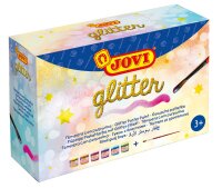 JOVI Flüssige Plakatfarbe glitter 6er Schachtel, mit...