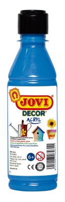 JOVI DECOR ACRYL Mehrzweckfarben 250 ml Flasche, cyanblau