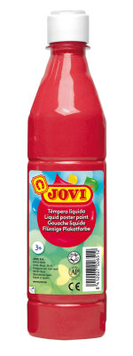 JOVI Flüssige Plakatfarbe 500ml Flasche, zinnoberot