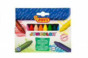 JOVI JOVICOLOR Wachsstifte 12er Schachtel, farbig sortiert