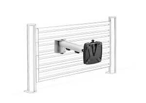 Novus TSS-Tragarm SlatWall silber-anthrazit, 1-teilig,bis 10kg