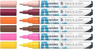 Schneider Acrylmarker Paint-It 310 2mm Set 3 6er Etui, farbig sortiert