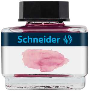 Schneider Tintenglas Pastell 15 ml Rose, flüssige Pastell-Tinte