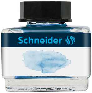 Schneider Tintenglas Pastell 15 ml Ice Blue, flüssige Pastell-Tinte