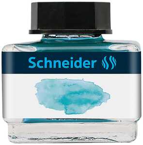Schneider Tintenglas Pastell 15 ml Bermuda Blue,flüssige Pastell-Tinte