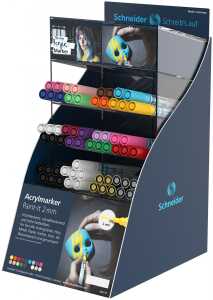 Schneider Acrylmarker Paint-It, 2 mm 61er Display, farbig sortiert