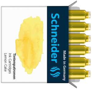 Schneider Tintenpatronen Pastell lemon cake, 6er Schachtel