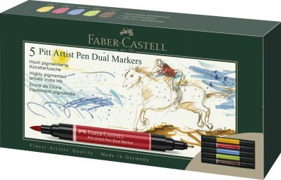 Faber Castell Tuschestift PAP Dual Marker 5er Etui