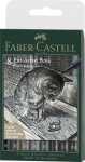 Faber Castell Tuschestift Pitt Artist Pen Grey&Black 8er