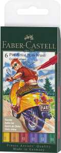 Faber Castell Tuschestift Pitt Artist Pen B 6er Colour wheel
