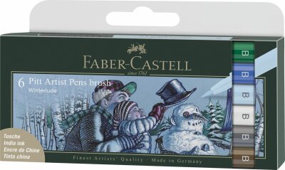 Faber Castell Tuschestift Pitt Artist Pen B Winter 6x