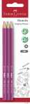 Faber Castell Bleistift 1111 HB bunt 3er