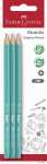 Faber Castell Bleistift 1111 HB bunt 3er