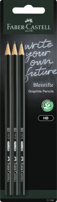 Faber Castell Bleistift 1111 HB schwarz BK 3x