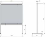 Stellwandtafel transparent NOBO 1915551 148x206cm