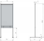 Stellwandtafel transparent NOBO 1915558 78x206cm