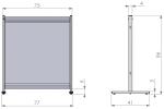 Tischteiler 770x860mm transparent NOBO 1915547