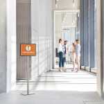 Durable Bodenständer A3 d.gr hoch/quer Info Stand BASIC A4