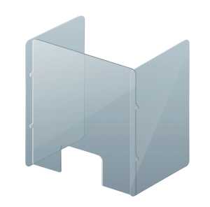 Tröpfchenschutzscheibe 800x700mm FRANKEN SSW8070S mit Seitenteilen