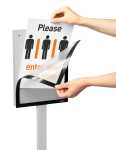Durable Bodenständer A4 d.gr hoch/quer Info Stand BASIC A4