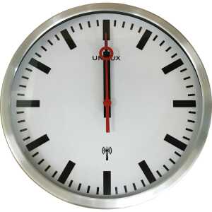 UNILUX Funkuhr STATION 35cm Stahl