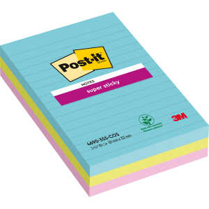 Post-it® Haftnotiz Super Sticky Notes Cosmic Collection 101 x 152 mm