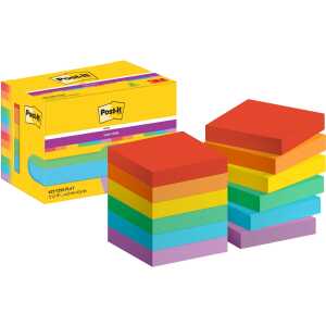Post-it Haftnotizblock Playful - 47,6 x 47,6 mm, 12x 90 Blatt sortiert